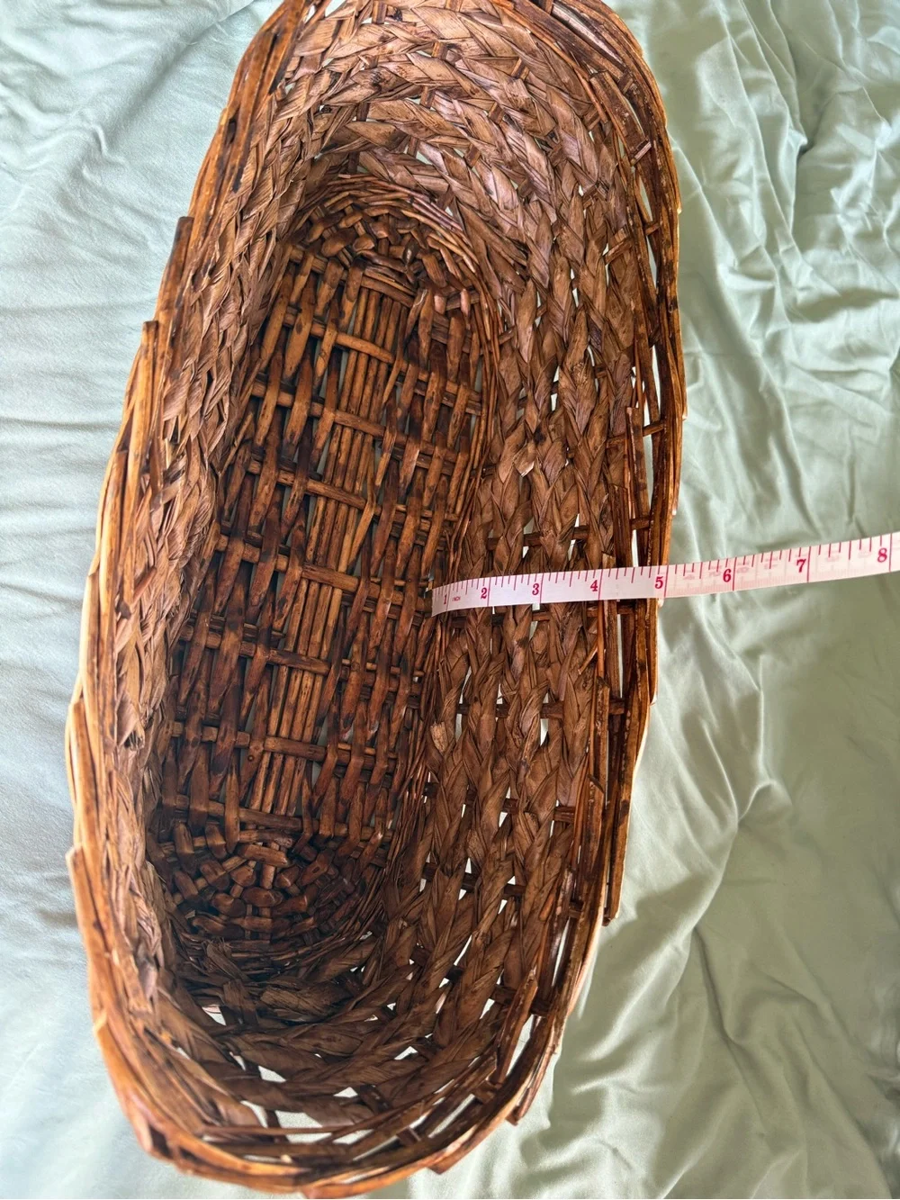 Handwoven Brown Wicker Storage Basket - Home Accents